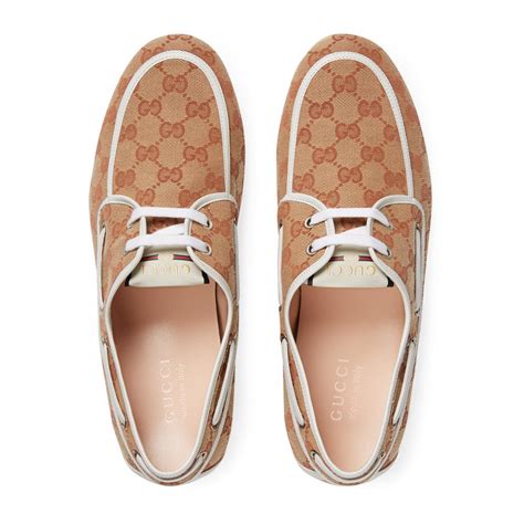 gucci boat shoes 2013|gg leather canvas boat shoes.